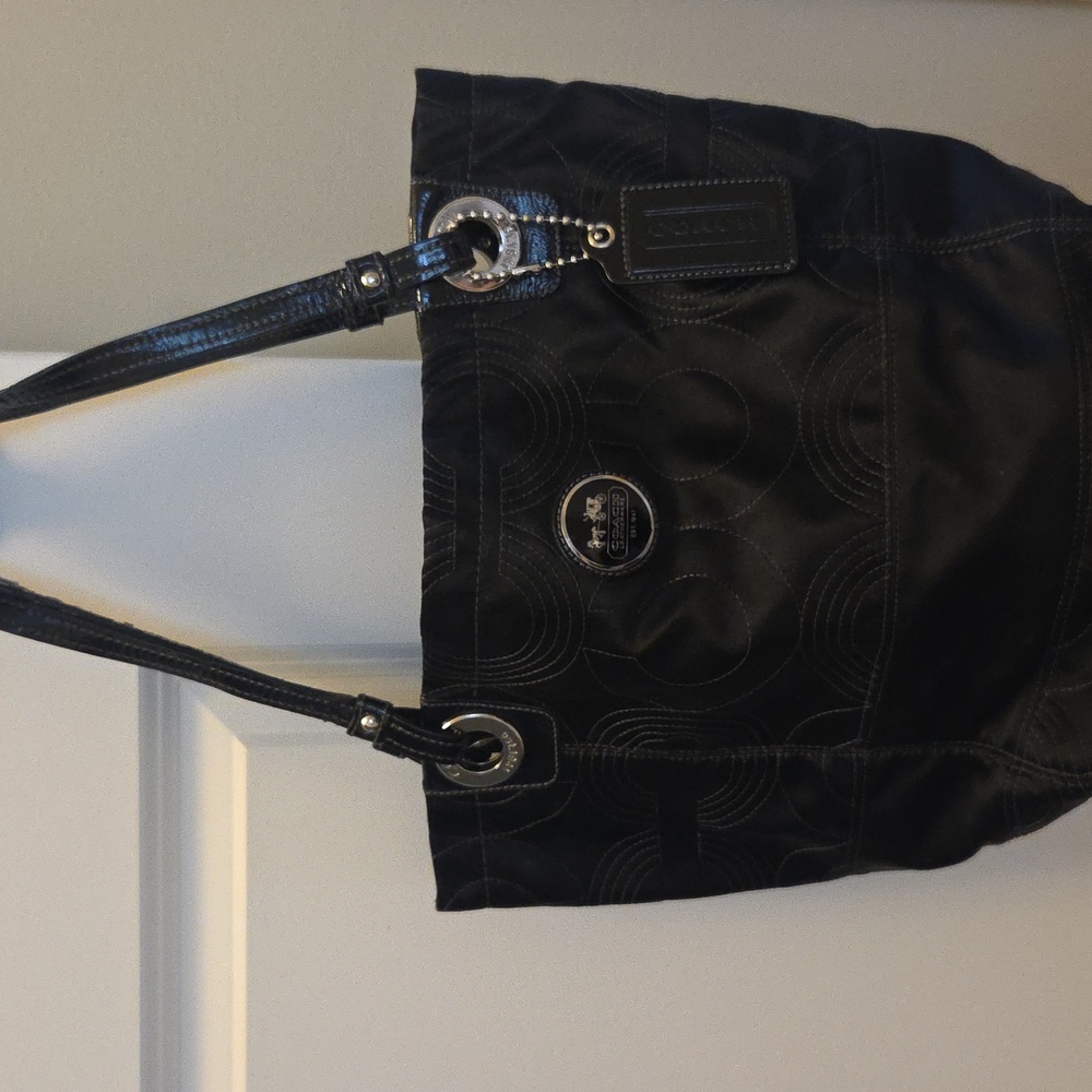 Coach Black Women's Tote Bag with Silver Hardware